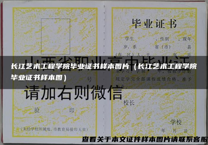 长江艺术工程学院毕业证书样本图片（长江艺术工程学院毕业证书样本图）