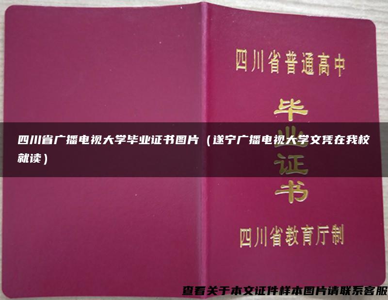 四川省广播电视大学毕业证书图片（遂宁广播电视大学文凭在我校就读）