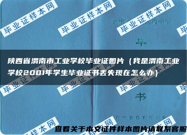 陕西省渭南市工业学校毕业证图片（我是渭南工业学校2001年学生毕业证书丢失现在怎么办）