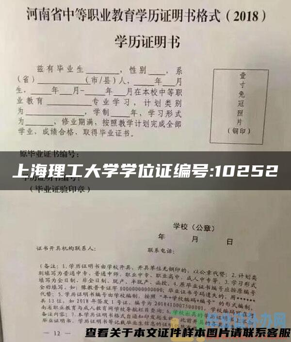 上海理工大学学位证编号:10252