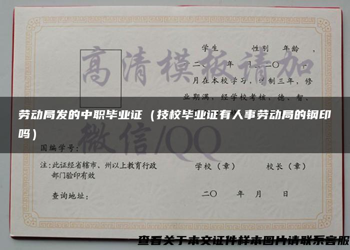 劳动局发的中职毕业证（技校毕业证有人事劳动局的钢印吗）