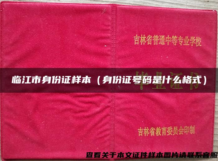 临江市身份证样本（身份证号码是什么格式）