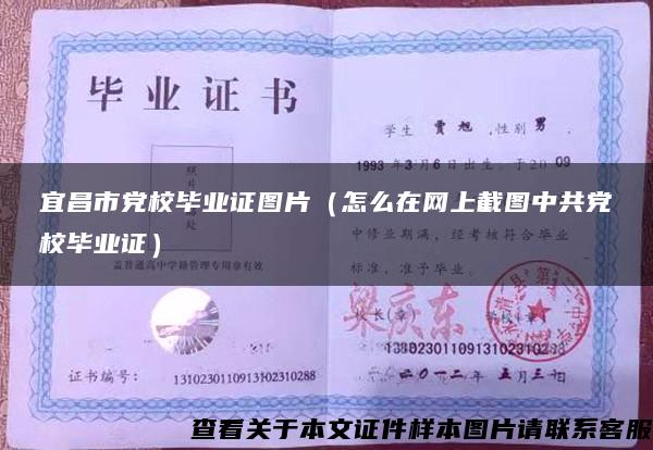 宜昌市党校毕业证图片（怎么在网上截图中共党校毕业证）