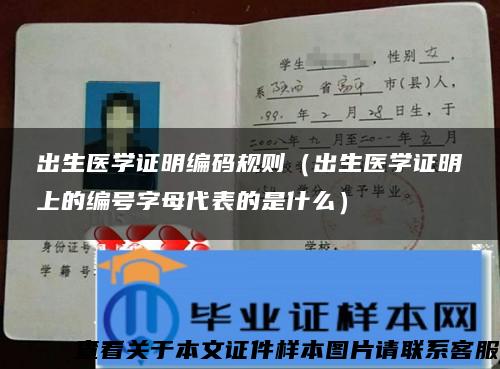 出生医学证明编码规则(出生医学证明上的编号字母代表的是什么) 出生医学证明编码规则(出生医学证明上的编号字母代表的是什么)