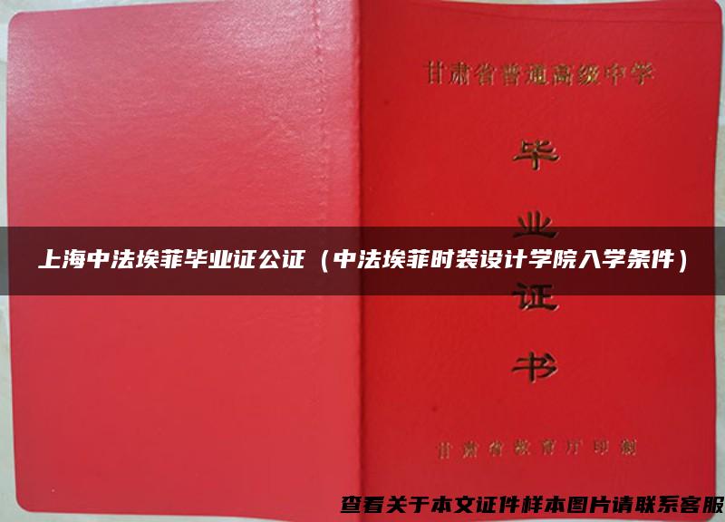 上海中法埃菲毕业证公证（中法埃菲时装设计学院入学条件）