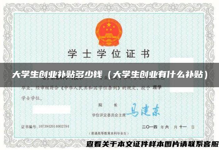 大学生创业补贴多少钱(大学生创业有什么补贴) 大学生创业补贴多少钱(大学生创业有什么补贴)