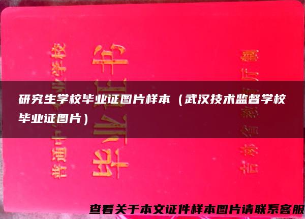研究生学校毕业证图片样本（武汉技术监督学校毕业证图片）