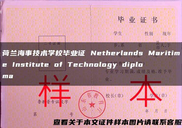 荷兰海事技术学校毕业证 Netherlands Maritime Institute of Technology diploma
