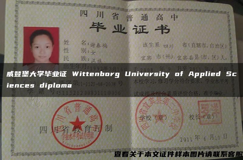 威登堡大学毕业证 Wittenborg University of Applied Sciences diploma