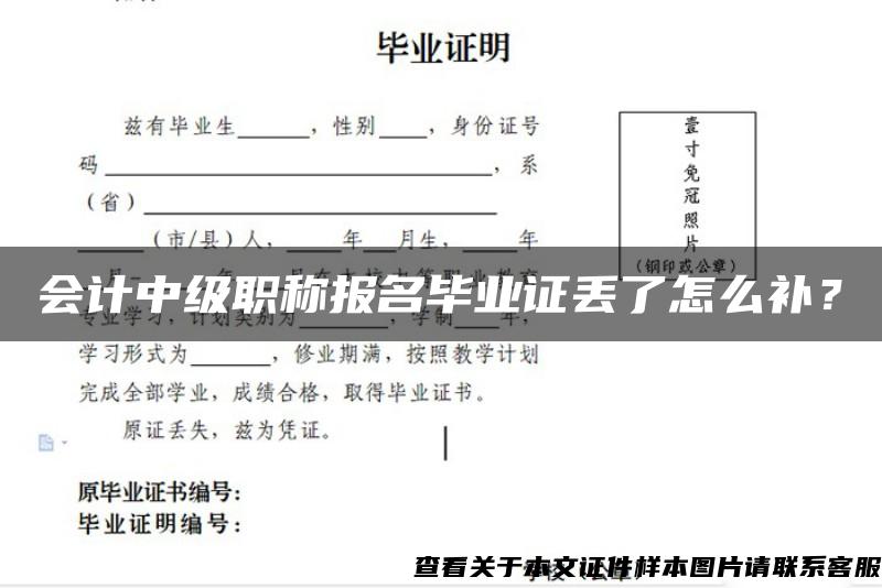 会计中级职称报名毕业证丢了怎么补? 会计中级职称报名毕业证丢了怎么补?