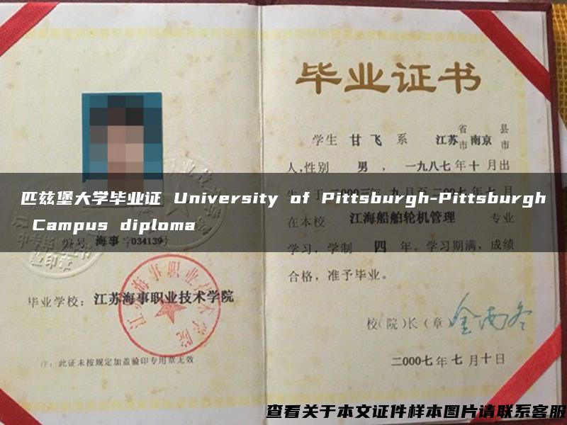 匹兹堡大学毕业证 University of Pittsburgh-Pittsburgh Campus diploma