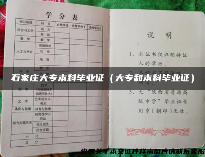 石家庄大专本科毕业证（大专和本科毕业证）