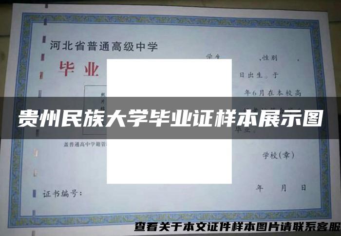 贵州民族大学毕业证样本展示图