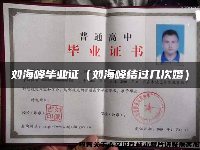 刘海峰毕业证（刘海峰结过几次婚）