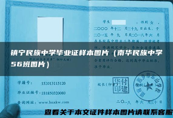 镇宁民族中学毕业证样本图片（南华民族中学56班图片）