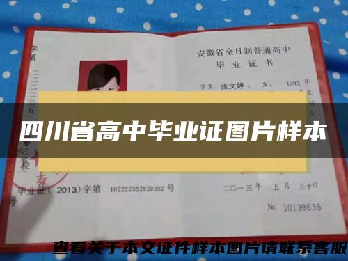四川省高中毕业证图片样本