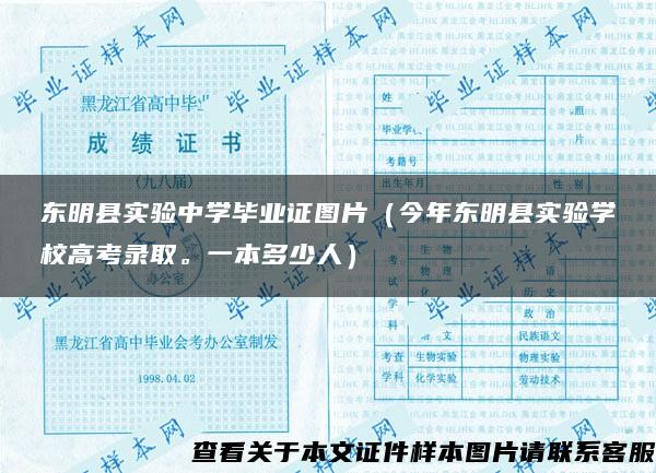 东明县实验中学毕业证图片（今年东明县实验学校高考录取。一本多少人）