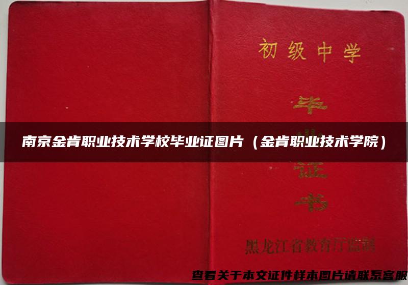 南京金肯职业技术学校毕业证图片（金肯职业技术学院）