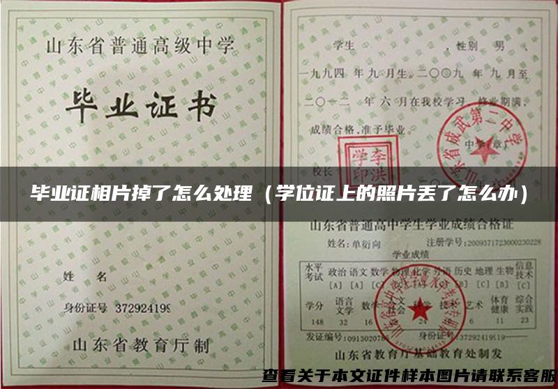 毕业证相片掉了怎么处理（学位证上的照片丢了怎么办）