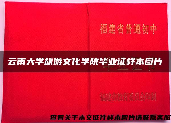 云南大学旅游文化学院毕业证样本图片