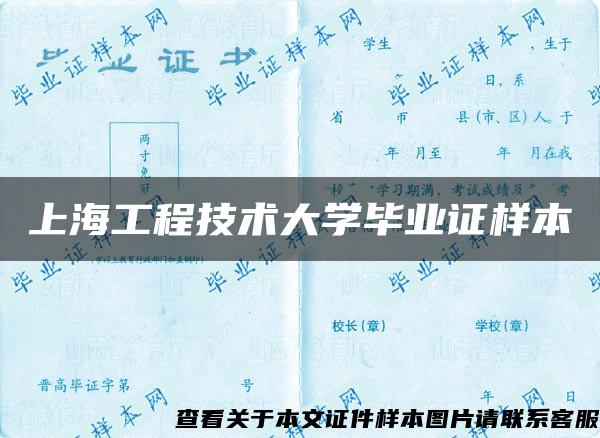 上海工程技术大学毕业证样本
