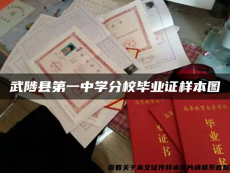 武陟县第一中学分校毕业证样本图