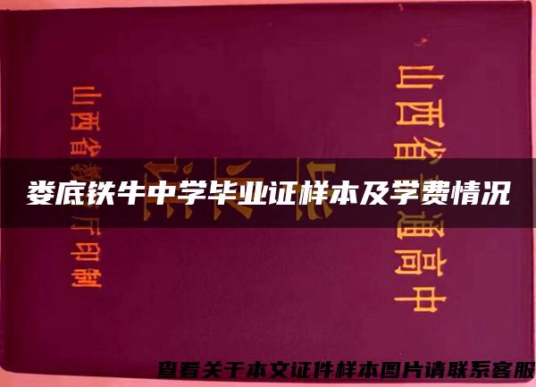 娄底铁牛中学毕业证样本及学费情况