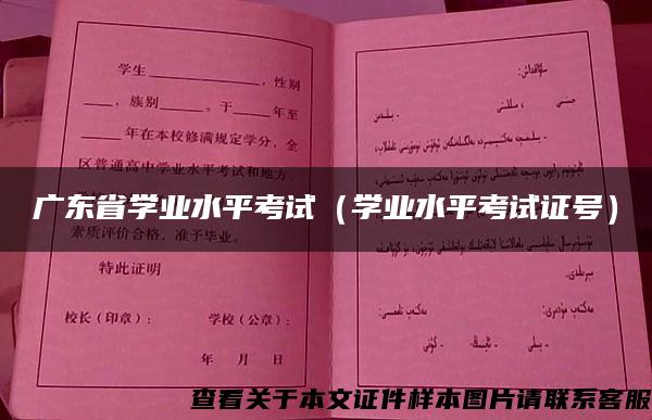 广东省学业水平考试（学业水平考试证号）