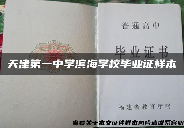 天津第一中学滨海学校毕业证样本
