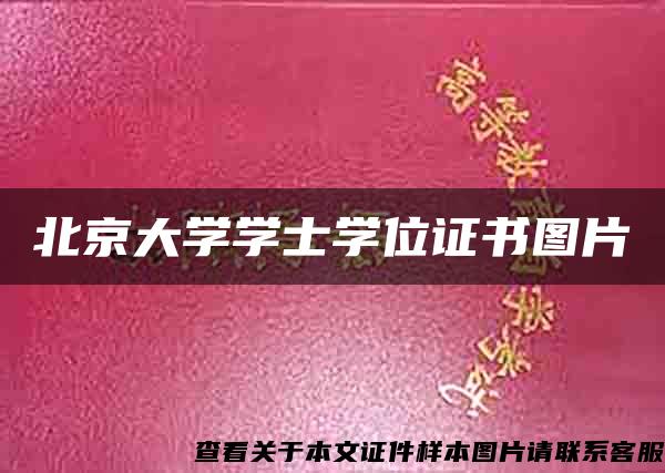 北京大学学士学位证书图片