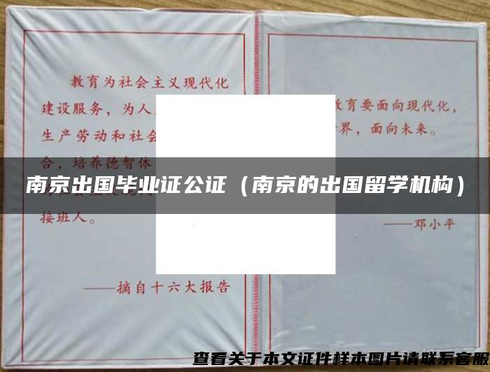 南京出国毕业证公证（南京的出国留学机构）