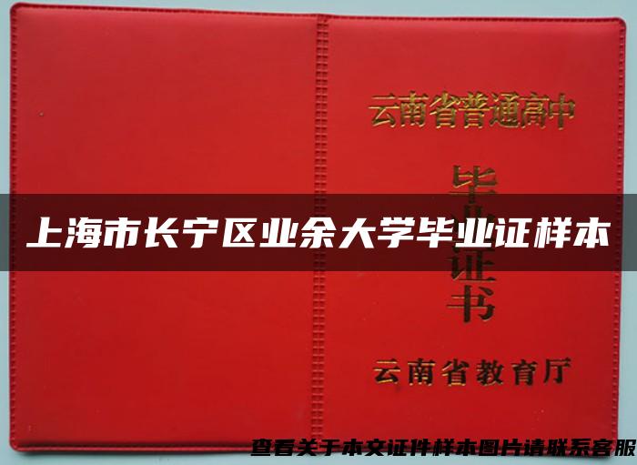 上海市长宁区业余大学毕业证样本