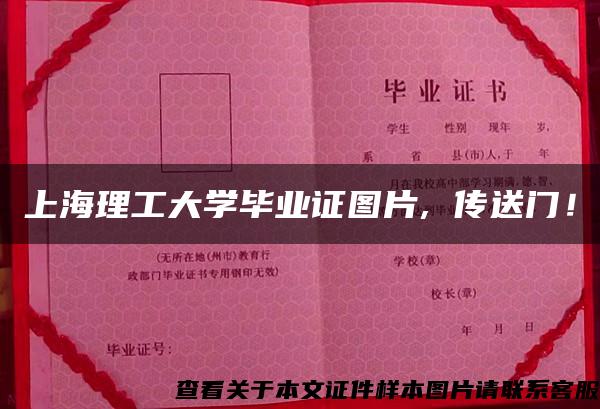 上海理工大学毕业证图片, 传送门！