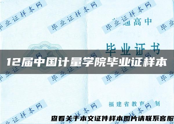 12届中国计量学院毕业证样本