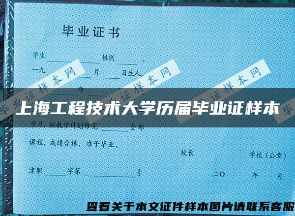 上海工程技术大学历届毕业证样本