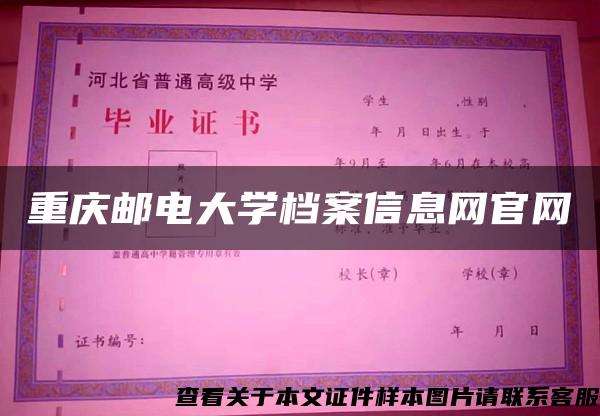 重庆邮电大学档案信息网官网
