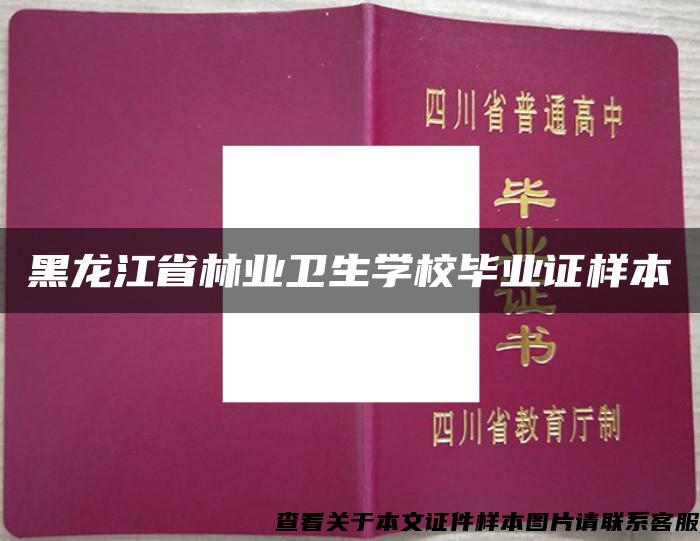 黑龙江省林业卫生学校毕业证样本