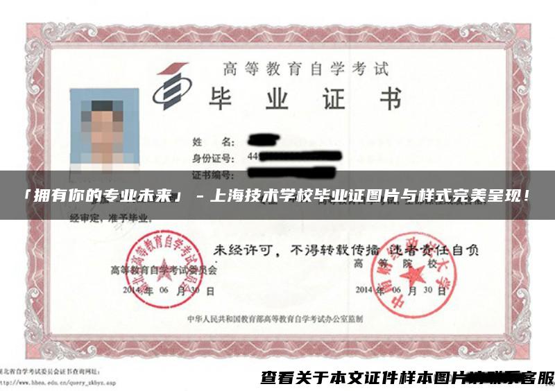 「拥有你的专业未来」－上海技术学校毕业证图片与样式完美呈现！