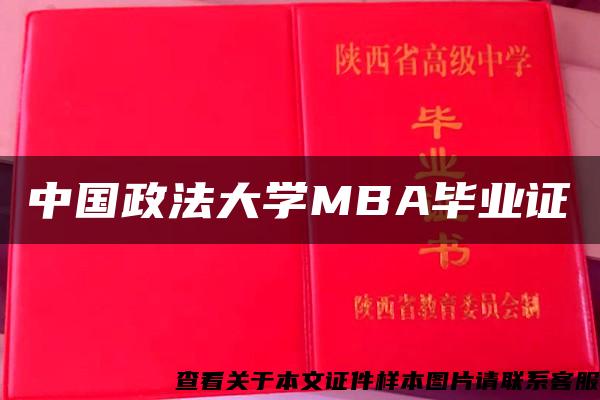 中国政法大学MBA毕业证