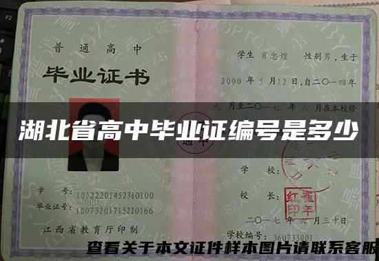 湖北省高中毕业证编号是多少