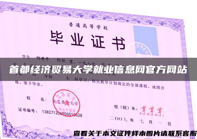 首都经济贸易大学就业信息网官方网站
