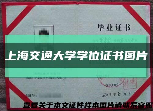 上海交通大学学位证书图片缩略图