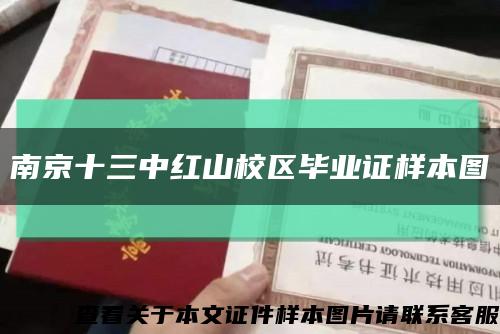南京十三中红山校区毕业证样本图缩略图