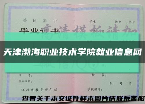 天津渤海职业技术学院就业信息网缩略图