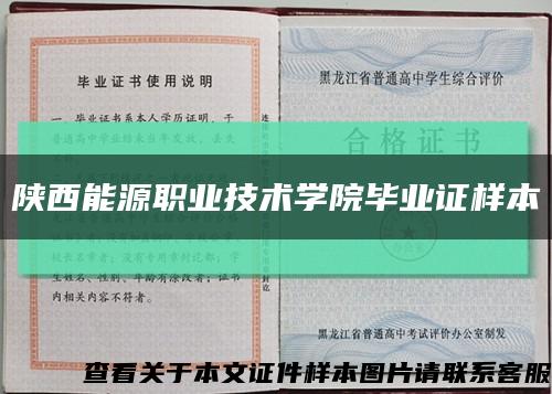 陕西能源职业技术学院毕业证样本缩略图