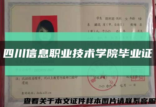 四川信息职业技术学院毕业证缩略图