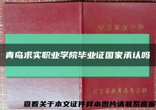 青岛求实职业学院毕业证国家承认吗缩略图