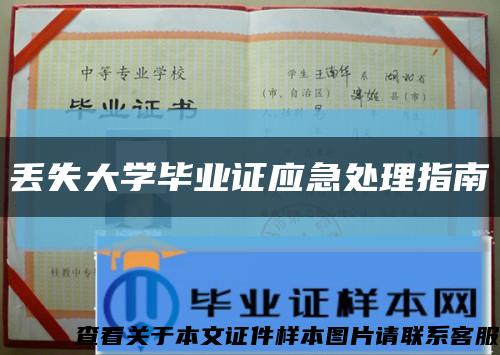 丢失大学毕业证应急处理指南缩略图