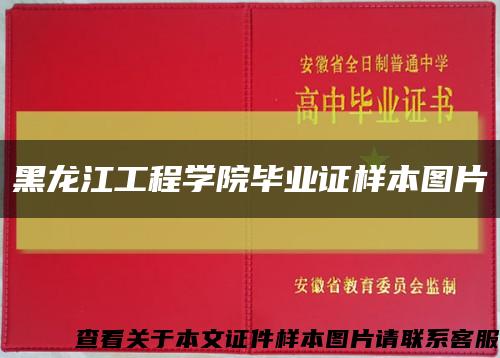 黑龙江工程学院毕业证样本图片缩略图