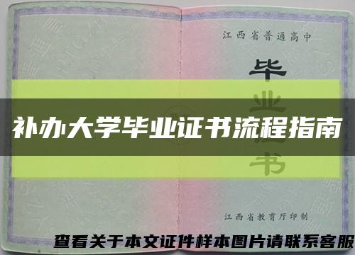 补办大学毕业证书流程指南缩略图